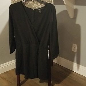 Forever 21 black long sleeve romper